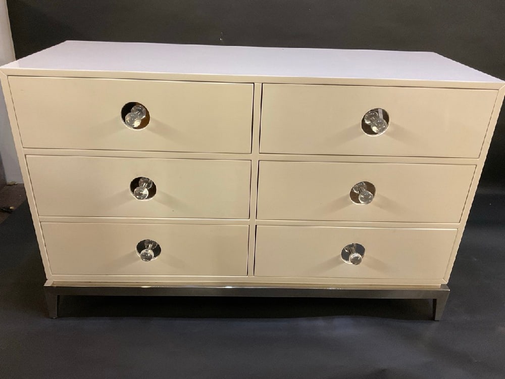 Jonathan Adler Six (6) Drawer Dresser: Jonathan Adler Six Drawer Dresser. Signed. Dimensions: 33" X 52" X 19" .C