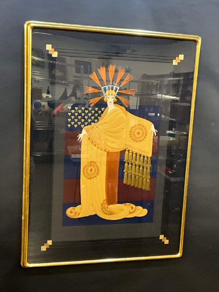 Erté (1892-1990) "Tassel Gown" Hand Signed Serigraph Print (1 of 3)