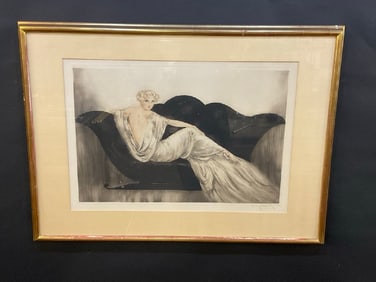 Louis Icart (1888-1950) Pencil Signed "Le Sofa"