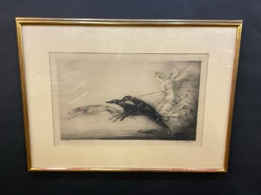 Louis Icart (1888-1950) Speed Signed Artist Proof w/Blind Stamp