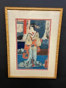 c. 1860 Japanese Woodblock Print