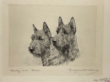 Marquerite Kirmse, 1885-1954 Signed Etching "Darby and Joan"