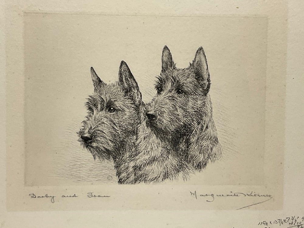 Marquerite Kirmse, 1885-1954 Signed Etching "Darby and Joan" (1 of 4)