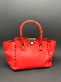 Harrod's Edition Valentino Rockstud Spike Nappa Lamb RED Shoulder Bag