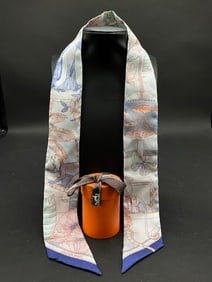 Hermes-Paris Silk Precious Paradise Twilly
