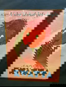 1950's Kwatta CHOCOLAT Vintage Dutch Chocolate Poster by Herve Morvan