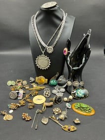 Costume Jewelry Lot with Designer and Sterling Silver