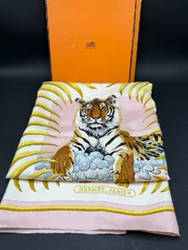 Hermes-Paris Silk Tigre Royal Scarf