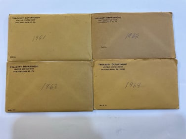 (4) U.S. Silver Proof Sets Philadelphia Mint