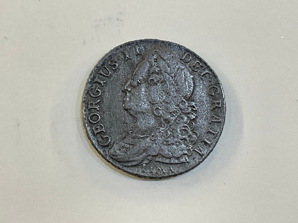 1745 Great Britain Shilling Silver Coin (1 of 2)