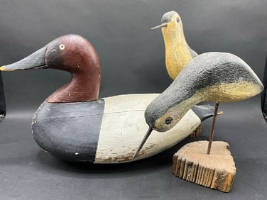(3) Handcrafted Wooden Duck Decoys