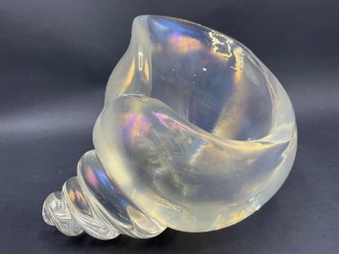 R. Lalique France Art Glass Conch Shell