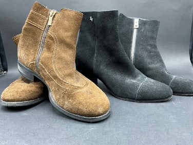 Jimmy Choo and Zadig & Voltaire Suede Booties - Sz 38 & 38 1/2