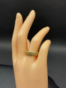 14K Yellow Gold Diamond Ring size 6.5