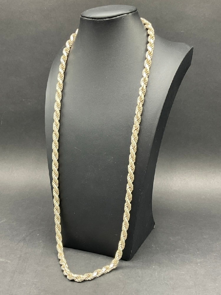 Heavy 30?? 1/4?? Sterling Silver Rope Chain Necklace (1 of 4)