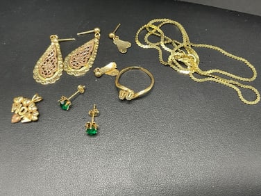 Compiled 14K Gold Jewelry Group
