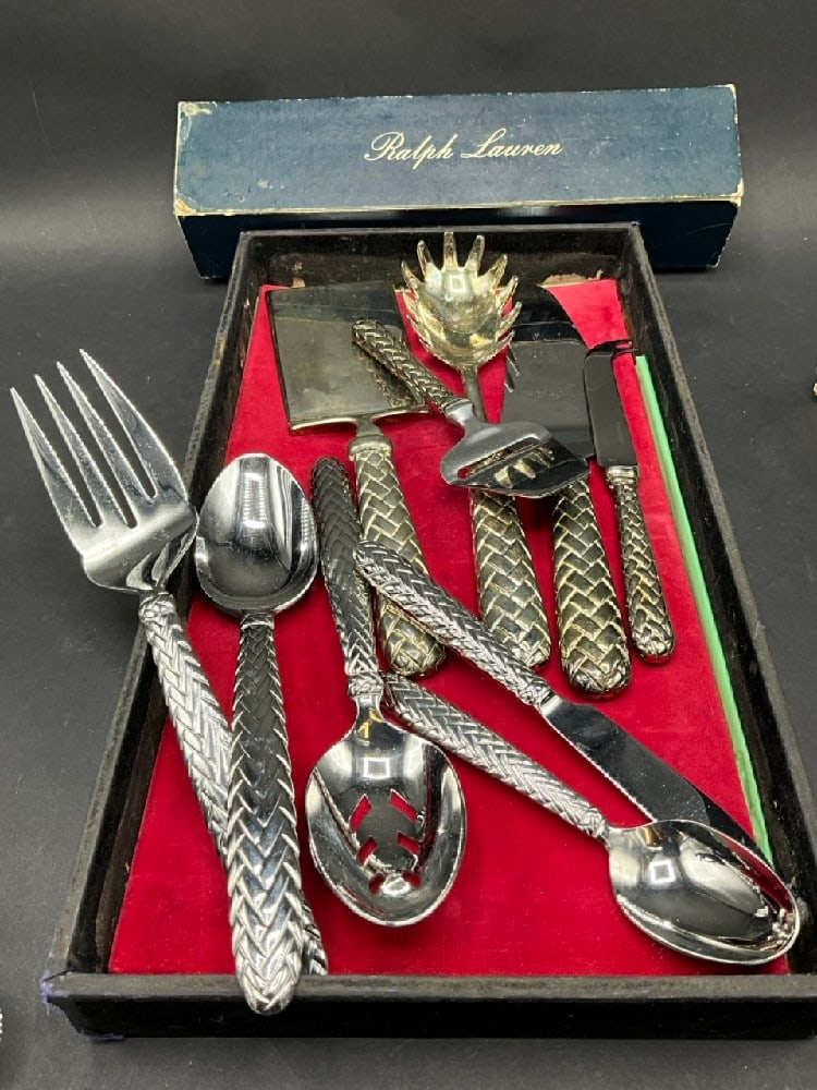 Ralph Lauren 1991 “Equestrian Braid?? & Goldinger Flatware (1 of 4)