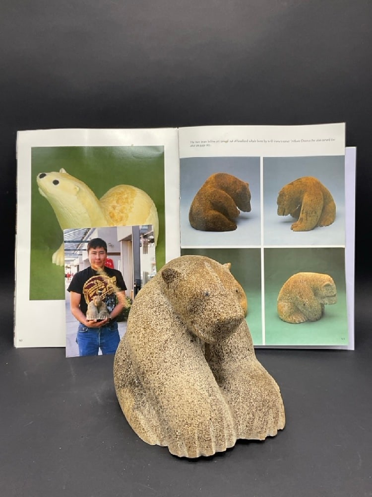 Wilson Oozeva (1953-2013) Eskimo Art Polar Bear (1 of 7)