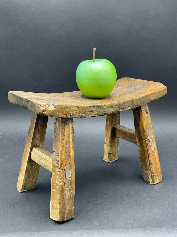 Antique Chinese Bench: Antique Chinese Hardwood Bench. Dimensions: 7 1/4” x 10 1/2” x 5”