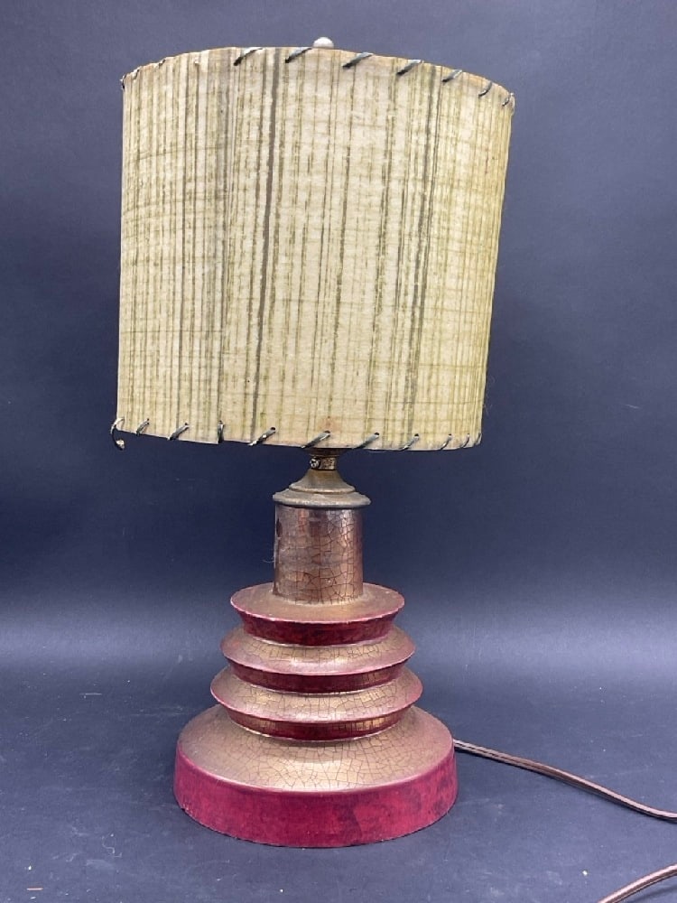 1930's Edition Kaza France Art Deco Pottery Table Lamp (1 of 7)