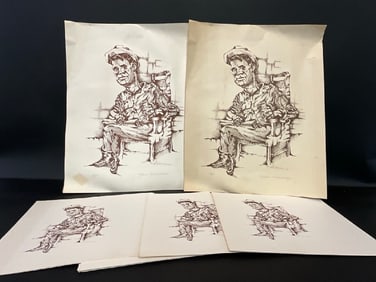 Marc Shreibman Collection of Prints Man Seated 29 Pieces