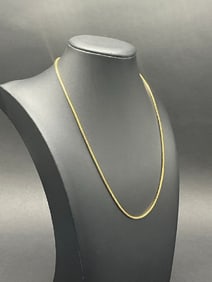 14K Yellow Gold Foxtail Chain Necklace