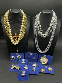 Estate Compiled CB Cabochon Jewelry Lot