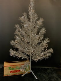 Vintage Pom Pom Sparkler Christmas Tree