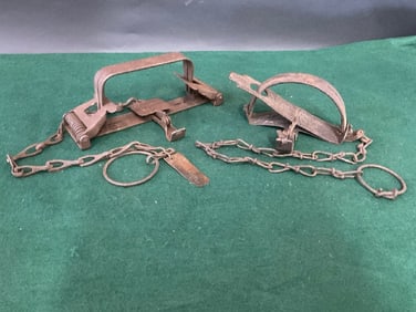 Two (2) Antique Small Animal Traps