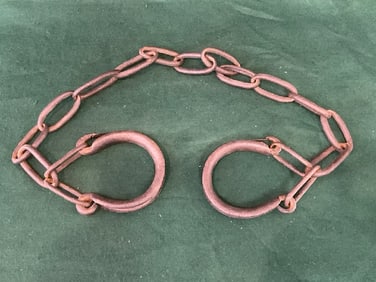 Antique Cast Iron Prisoner Leg Shackles