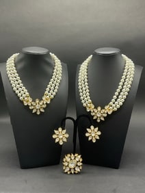 Pearl Rhinestone Jewelry Lot
