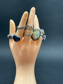 Eight (8) Sterling Silver Rings