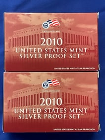 (2) 2010 U.S. Mint Silver Proof Sets
