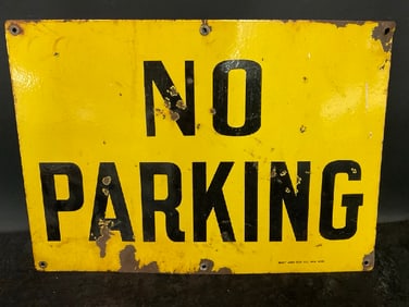 Vintage No Parking Metal Sign