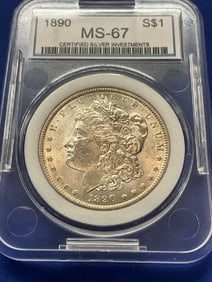 1890-P Morgan Silver Dollar CSI MS-67