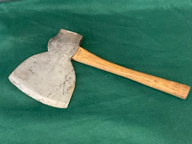 Antique Large Broad Axe Wooden Handle
