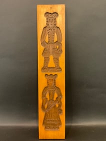 Vintage Wood Cookie Mold Dutch-Swedish