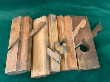 Five (5) Antique Wood Shaving Planes