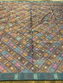 Batik Textile 103" X 89" 20th Century Contemporary