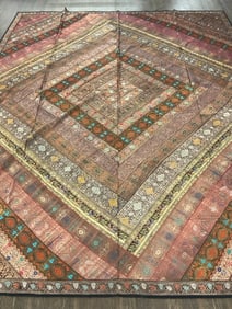 Batik Textile 106" X 88" 20th Century Contemporary