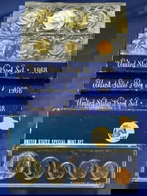 U.S. Coinage 40% Silver Lot 1967-1968 Proof Sets