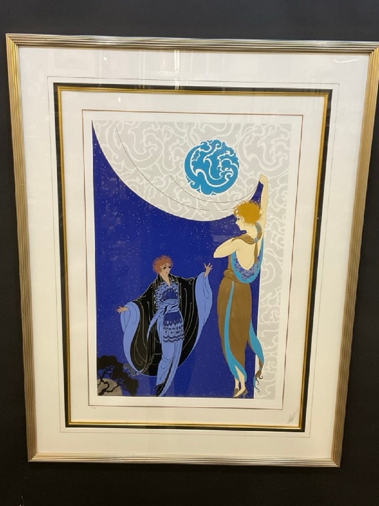 Erté (1892-1990) Nocturne Signed Limited Edtion Serigraph Print (1 of 5)