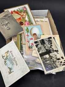 Estate Compiled Box of Paper Ephemera