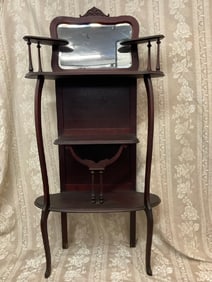 Antique Victorian Mahogany Etagere Shelf
