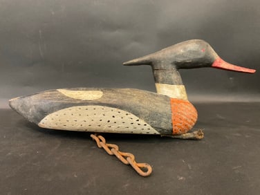 Vintage Merganser Wooden Duck Decoy