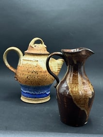 Two (2) Piece MCM Art Pottery