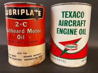 Lubricate 2-C Outboard Motor Oil & Texaco Aircraft Engine Oil - 2 Quarts
