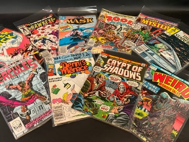 Ten (10)  Vintage Comic Books, Estate Found