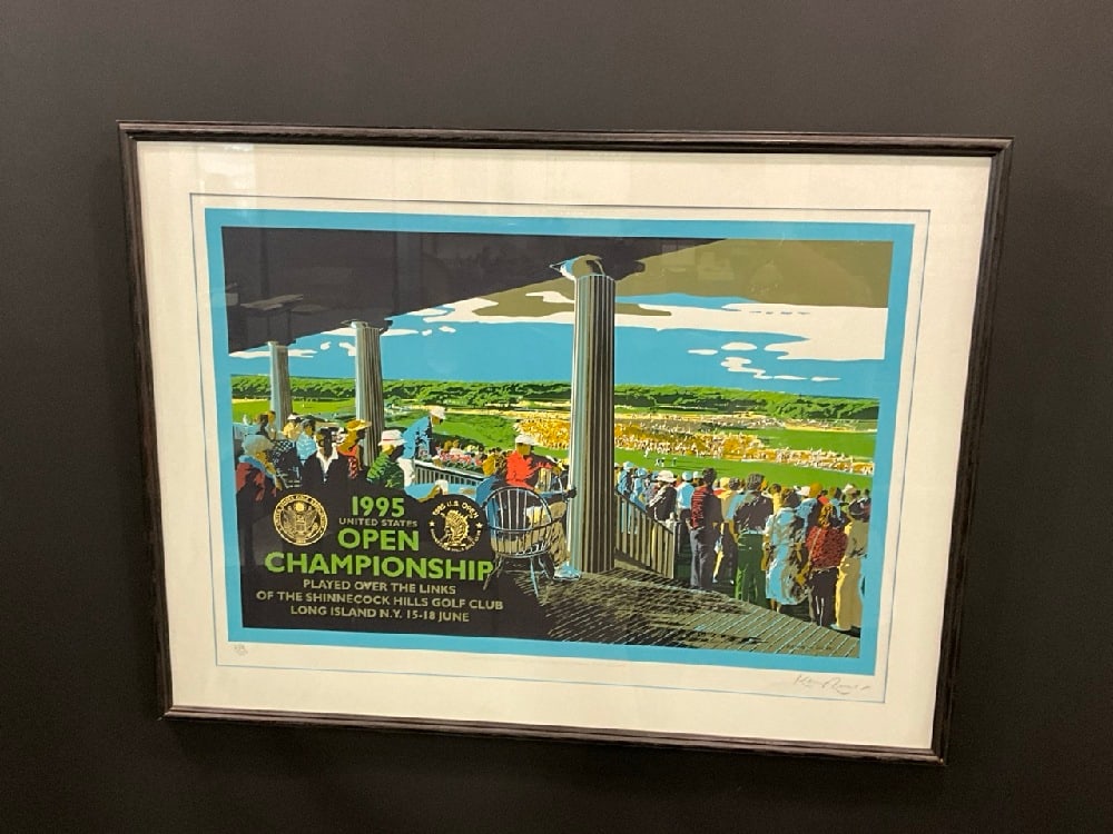 1995 U.S. Open Championship Pencil Signed Numbered Litho 654/850 by Ken Reed (1 of 5)