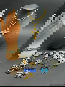 Estate compiled vintage costume and gold filled jewelry.